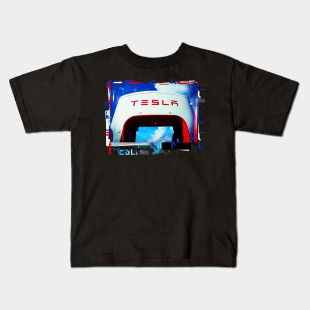 Tesla Supercharger Kids T-Shirt by remixer2020
